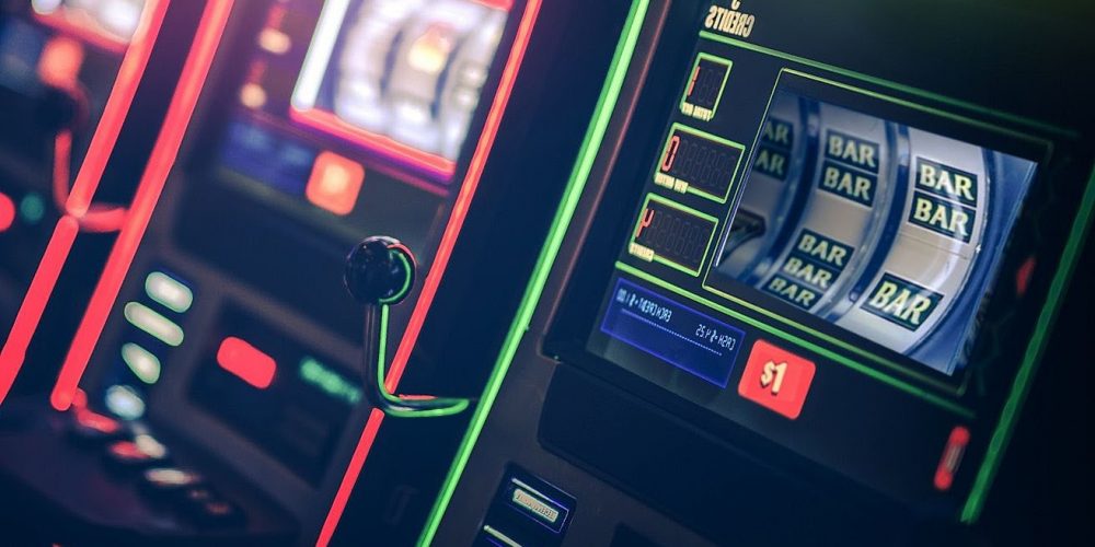 gambling slot machine in the casino